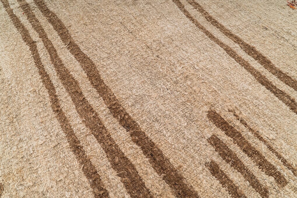 Vintage Rustic Pure Hemp Rug - Inland Aegean Region Vintage Rug Rob's Special Collection