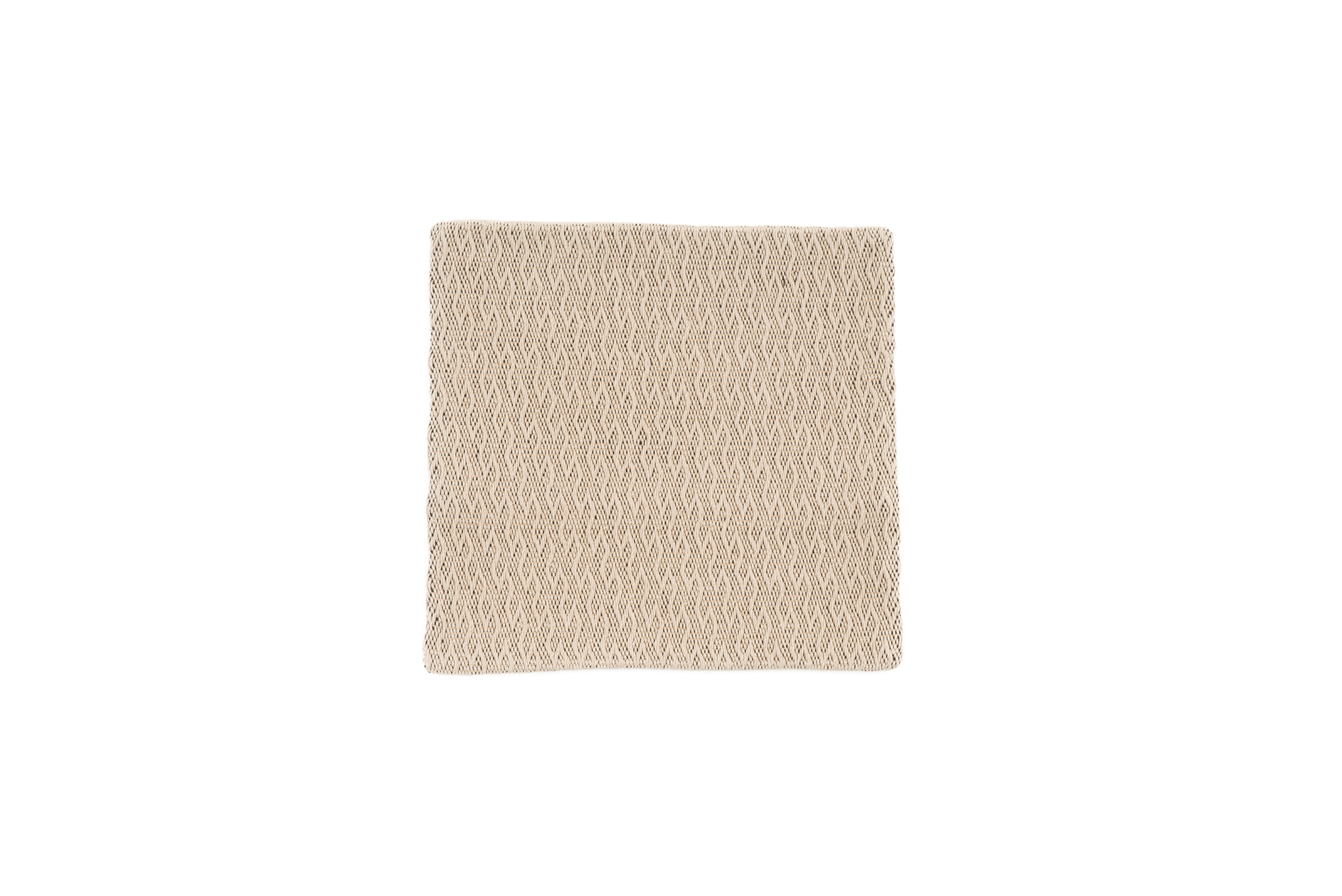 Handwoven hemp pillow case with rustic zigzag pattern in beige, eco-friendly Romanian hemp.