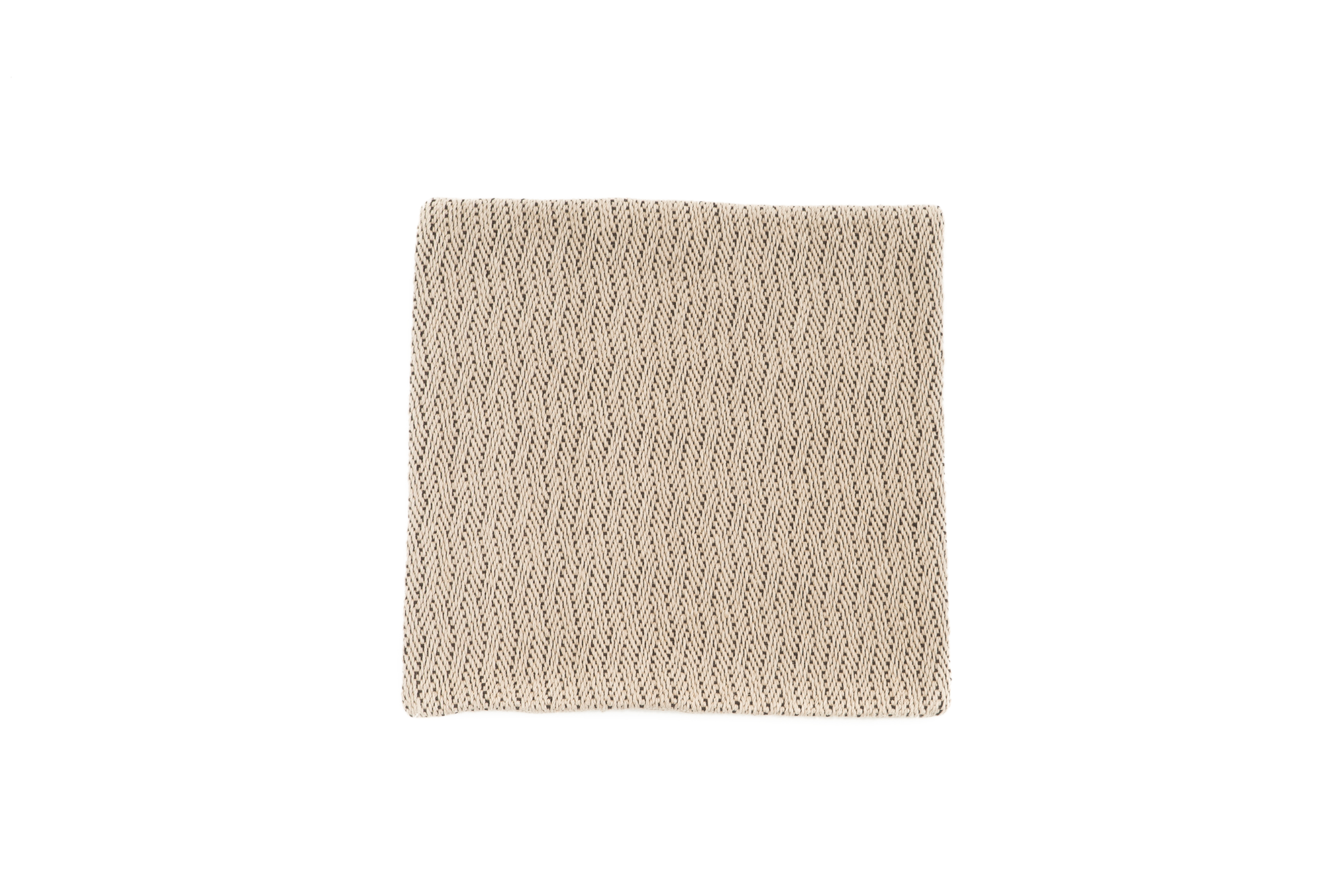 Handwoven hemp pillow case, eco-friendly, beige, artisan-crafted with rustic texture.