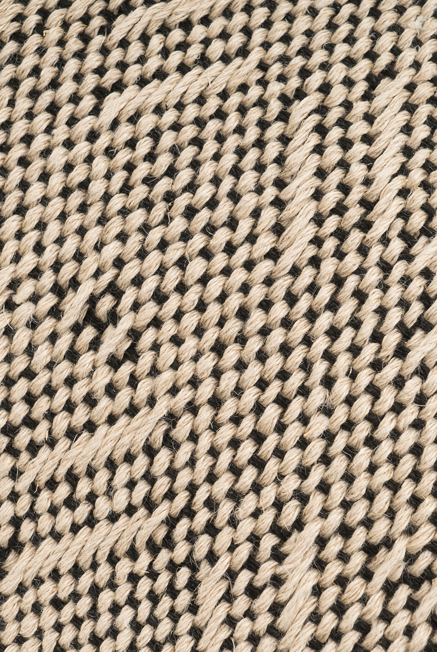 Sustainable hemp pillowcase, handwoven with abstract bohemian motifs.