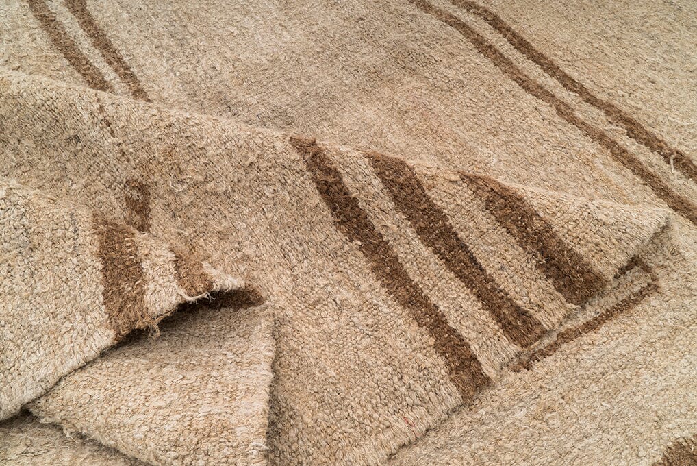 Vintage Rustic Pure Hemp Rug - Inland Aegean Region Vintage Rug Rob's Special Collection 
