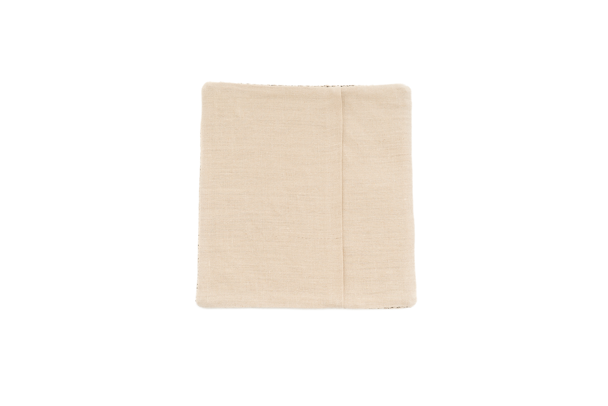 Artisan hemp pillow case, featuring rustic zigzag design, eco-conscious decor.