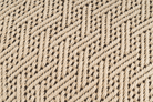 Sustainable hemp pillowcase, handwoven with chevron pattern, beige color.
