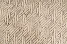 Sustainable Romanian hemp pillowcase, handwoven, chevron motif, beige, 17 inches.