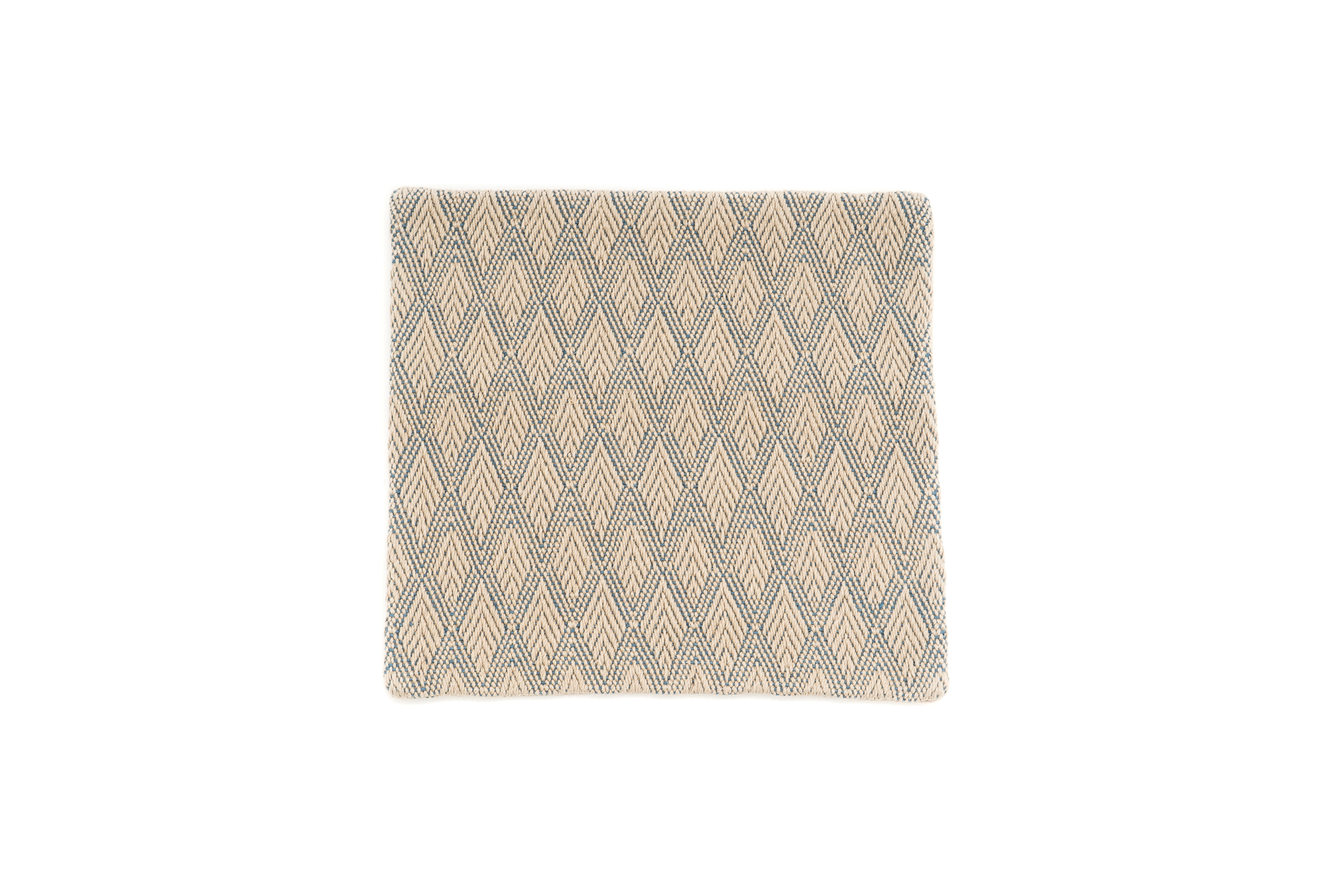 Handwoven hemp pillow case with rustic diamond pattern, eco-friendly Romanian hemp.