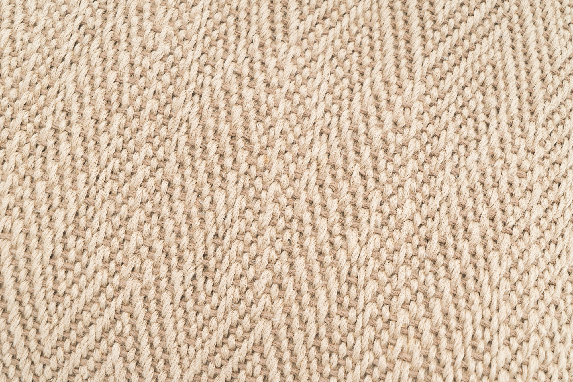 Artisan hemp pillowcase, featuring a beige chevron design, sustainable and handmade.