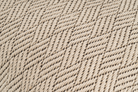 Eco-conscious handwoven hemp pillowcase, beige with textured herringbone.