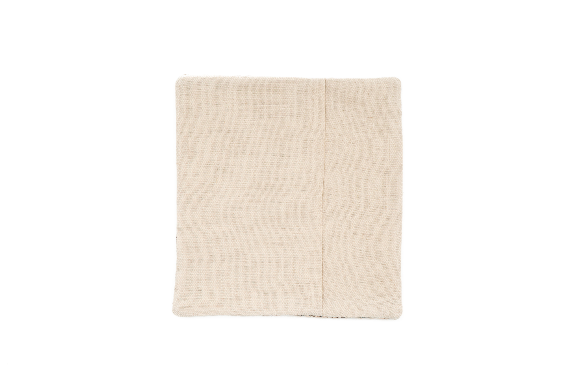 Sustainable Romanian hemp pillow, handwoven, bohemian diamond design.