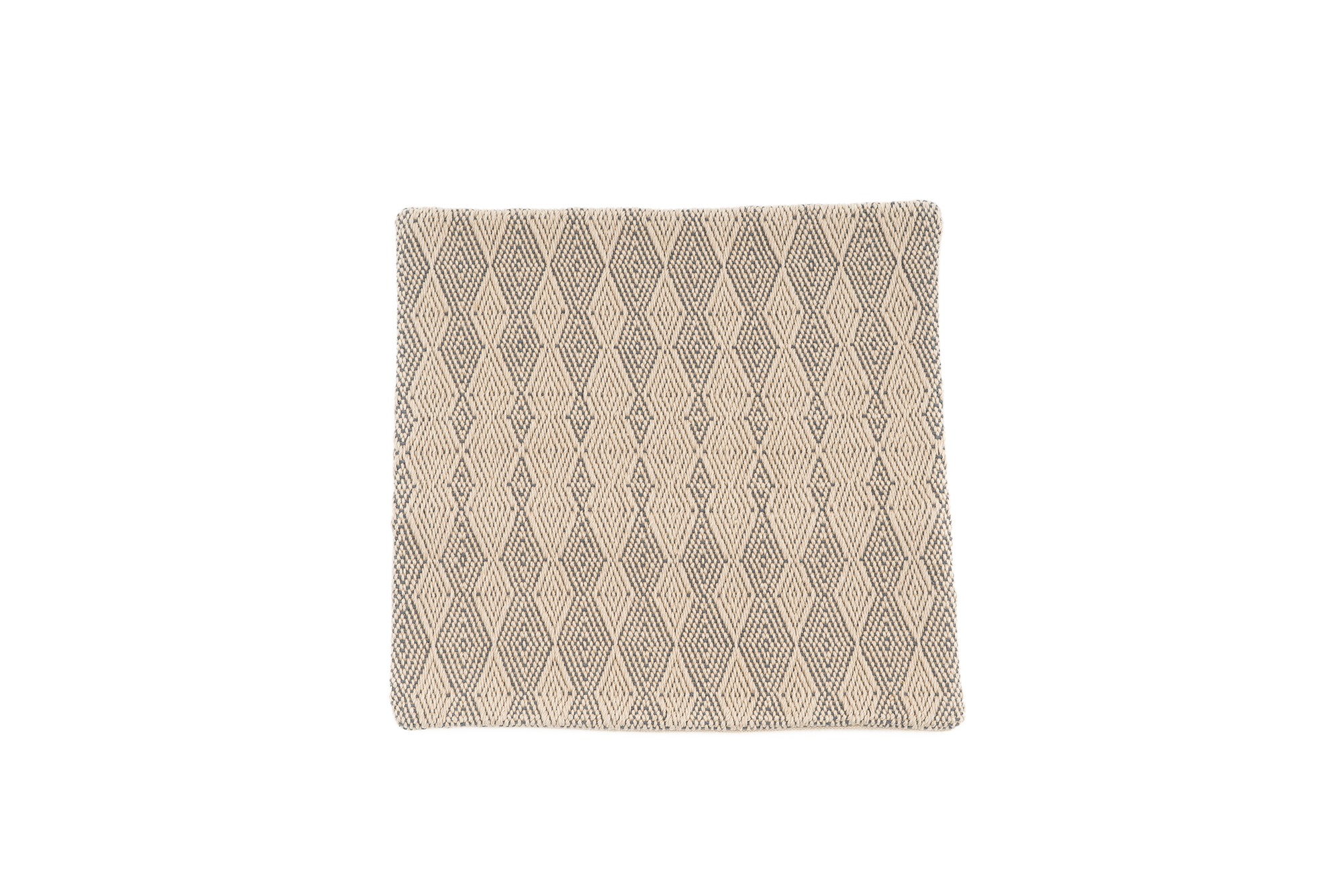 
Dignity handwoven hemp pillow case, beige diamond weave, eco-friendly artisan craft.