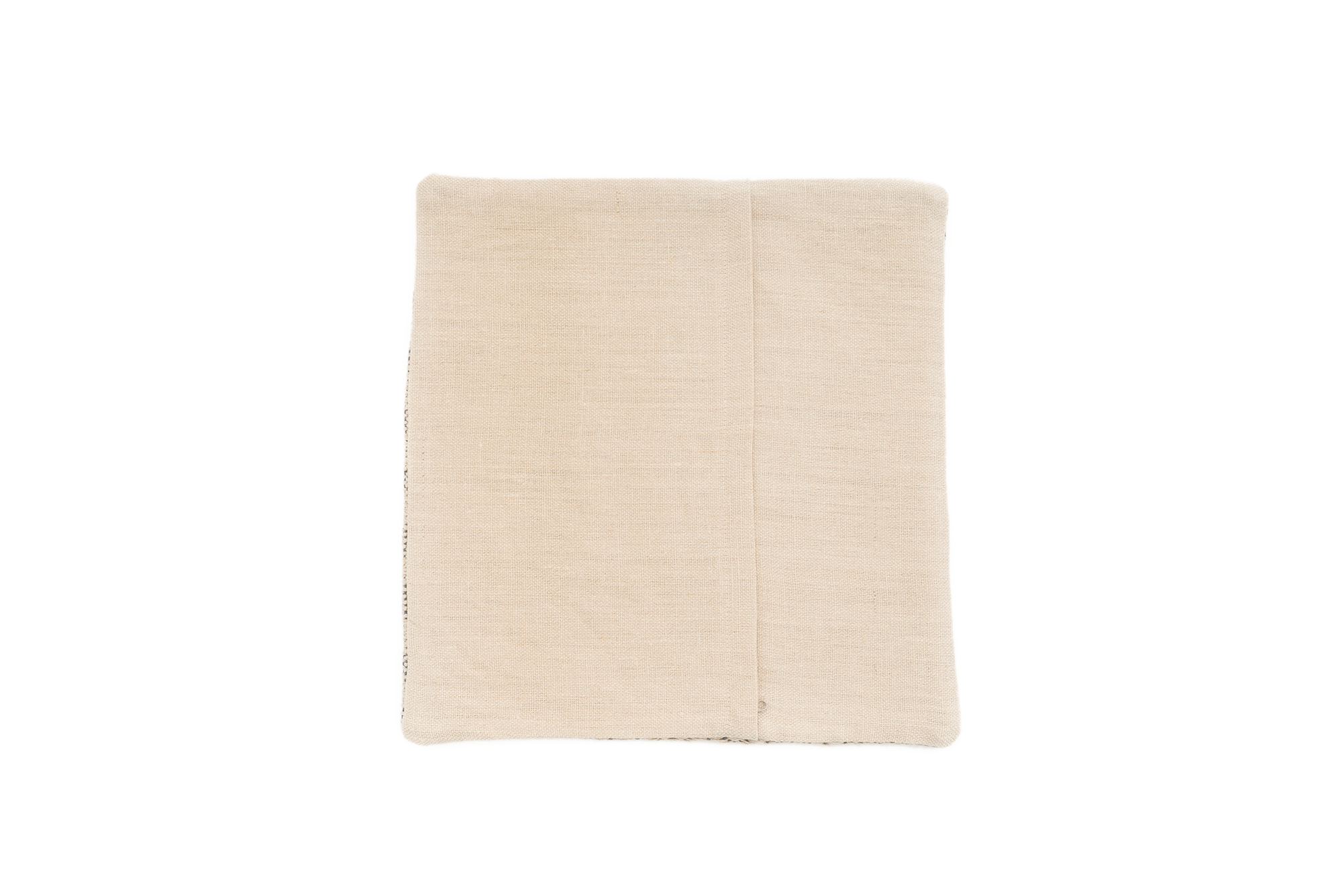 Handmade hemp pillowcase, diamond weave, eco-friendly Romanian hemp, beige color.