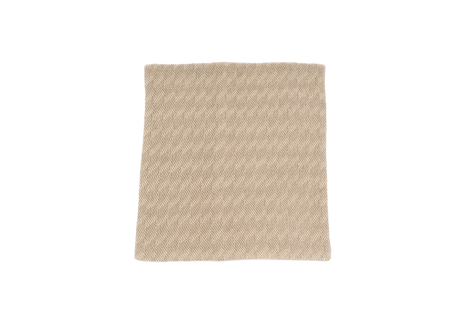 Handwoven hemp pillow case, beige, with herringbone pattern, eco-friendly Romanian yarn.