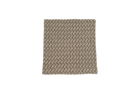 Handwoven hemp pillow case with rustic chevron and herringbone patterns in beige and black.