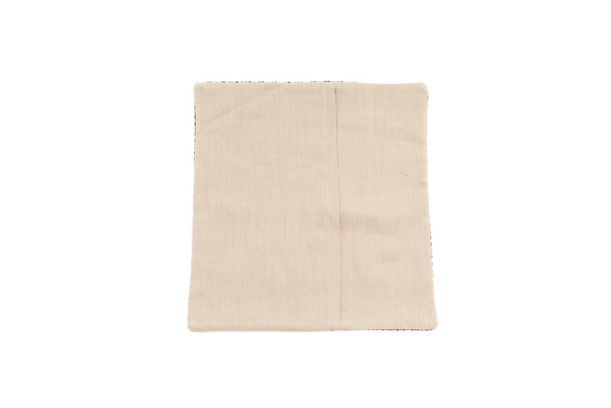 Artisan hemp pillowcase, featuring rustic geometric patterns, crafted from Romanian hemp yarn.
