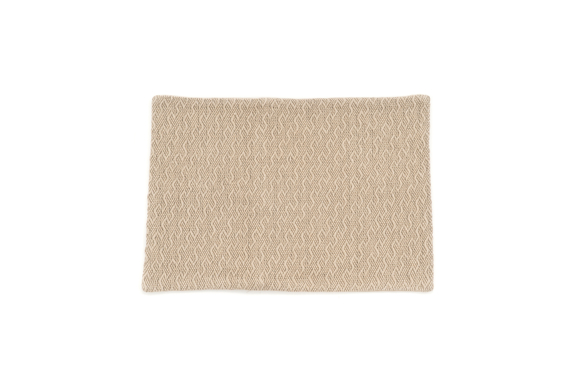 Handwoven hemp pillow case with rustic wave pattern, eco-friendly Romanian yarn.