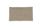 Handwoven hemp pillow case with diamond-weave pattern in beige and black, eco-friendly.