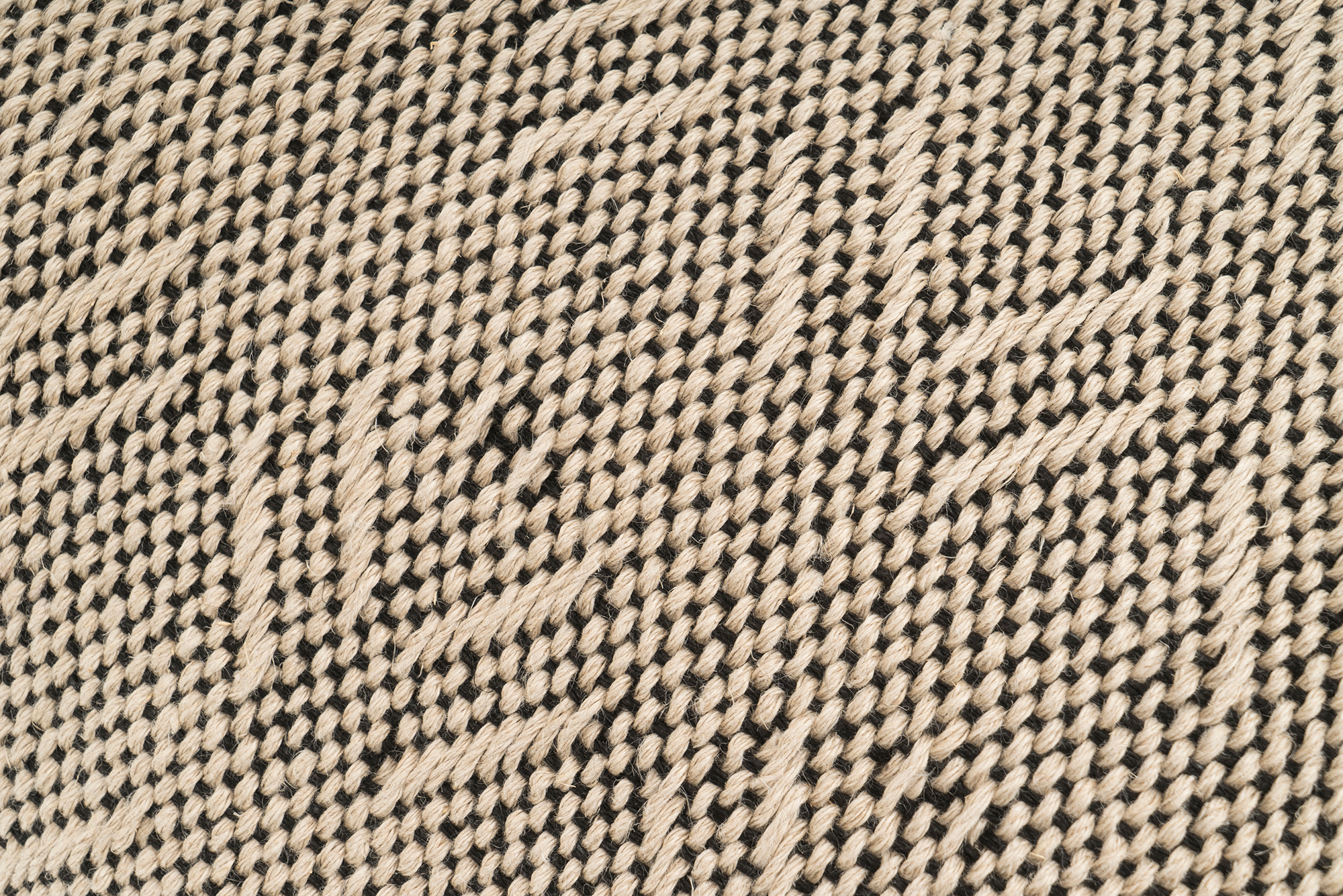 Sustainable hemp pillowcase, handwoven with abstract bohemian motifs.