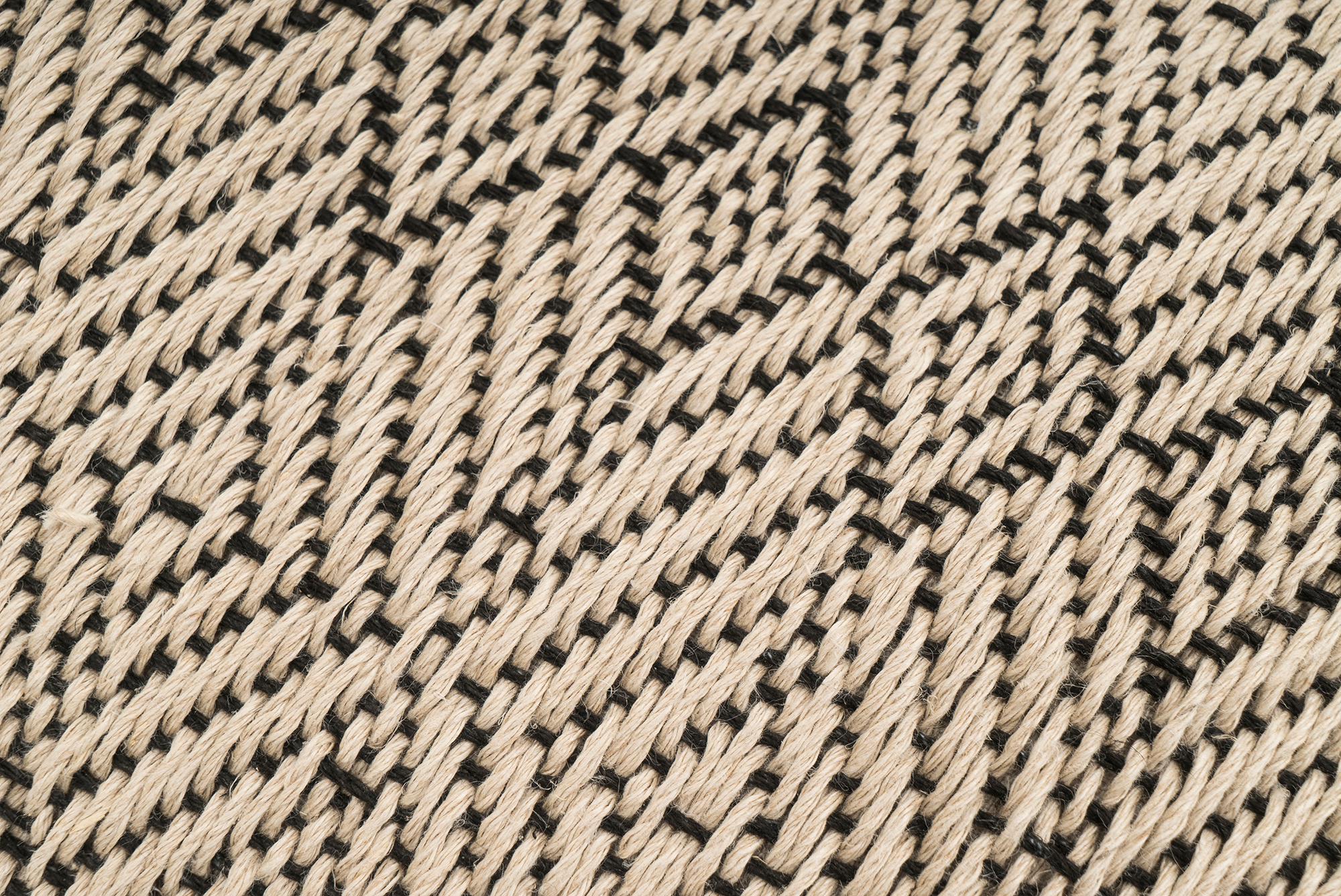 Sustainable hemp pillowcase, handcrafted with bohemian diamond motifs, natural fibers.