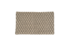 Handwoven hemp pillow case with beige and black herringbone pattern, eco-friendly.