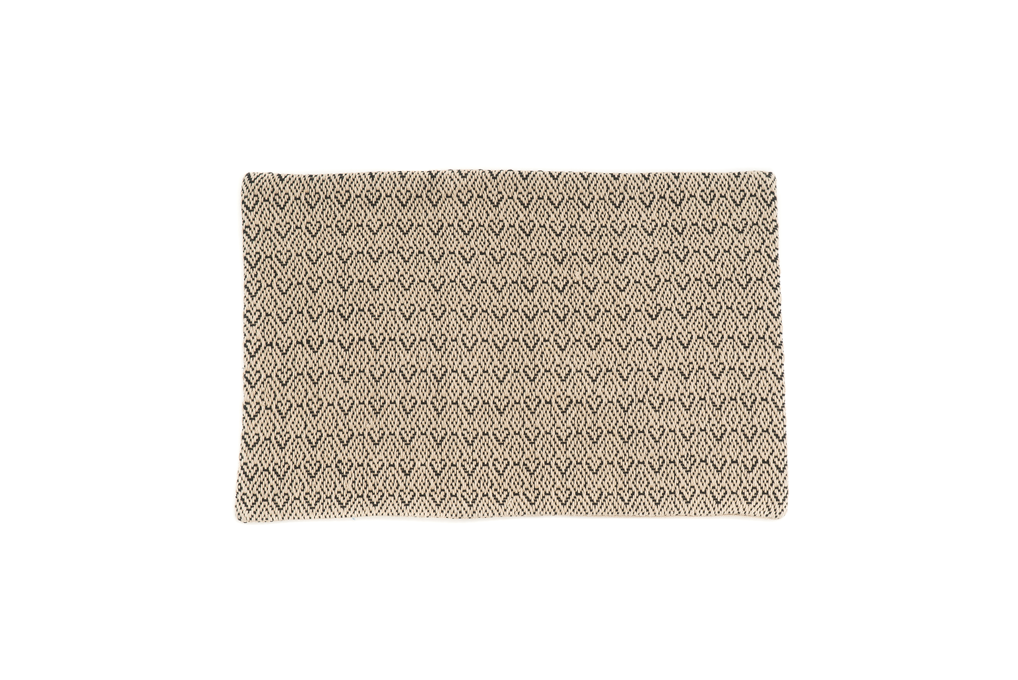 Fortune handwoven hemp pillow case, beige chevron pattern, eco-friendly artisan craft.