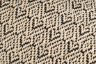 Sustainable Romanian hemp pillow cover, artisan-crafted, beige chevron pattern.