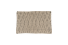 Handwoven hemp pillow case with modern diamond-weave in beige and black.
