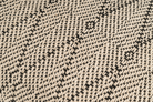 Sustainable hemp pillow cover, handwoven with diamond pattern, beige and black.