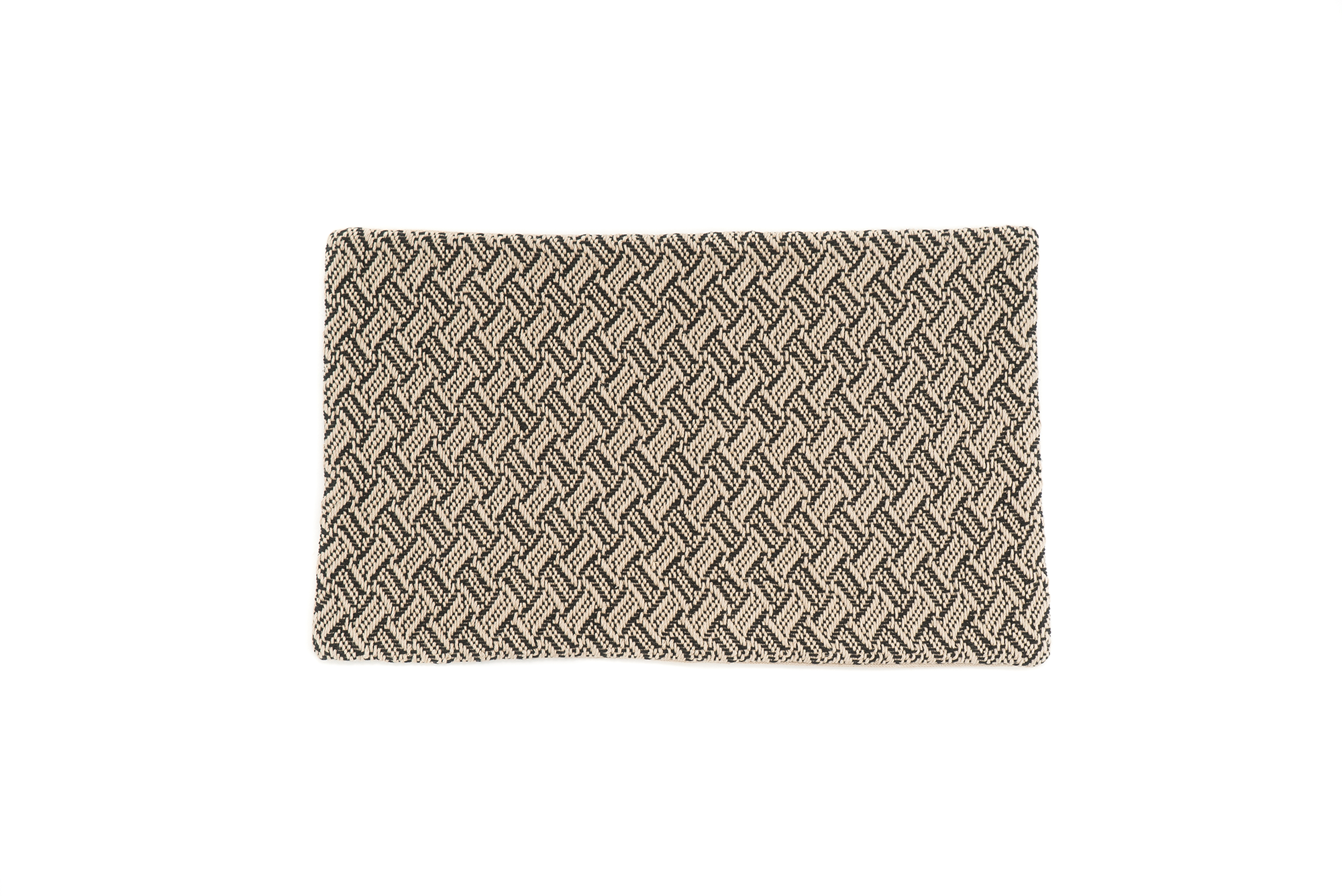 Mercury handwoven hemp pillow case with beige chevron pattern, eco-friendly artisan design.