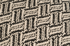 Artisan Mercury hemp pillow cover, beige chevron design, sustainable home decor.