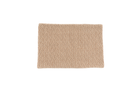 Handwoven hemp pillow case with beige herringbone pattern, eco-friendly Romanian yarn.