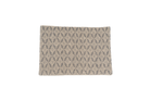 Handwoven hemp pillow case with geometric pattern in beige and black, eco-friendly.