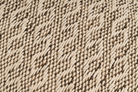 Sustainable hemp pillowcase, handwoven with chevron pattern, natural beige color.