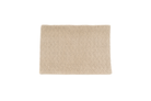 Handwoven hemp pillow case with beige herringbone pattern, eco-friendly and artisan-made.