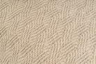 Artisan-crafted hemp pillowcase, featuring a beige herringbone pattern, sustainable decor.
