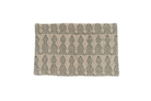 Handwoven hemp pillowcase with beige diamond pattern, eco-friendly Romanian yarn.