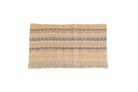 
Emilio handwoven hemp pillow case, striped rustic design in beige, black, and orange.
