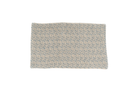 Handwoven hemp pillow case with diamond weave, beige and blue, eco-friendly Romanian yarn.