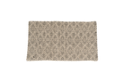 Handwoven hemp pillow case with beige diamond weave, eco-friendly bohemian decor.