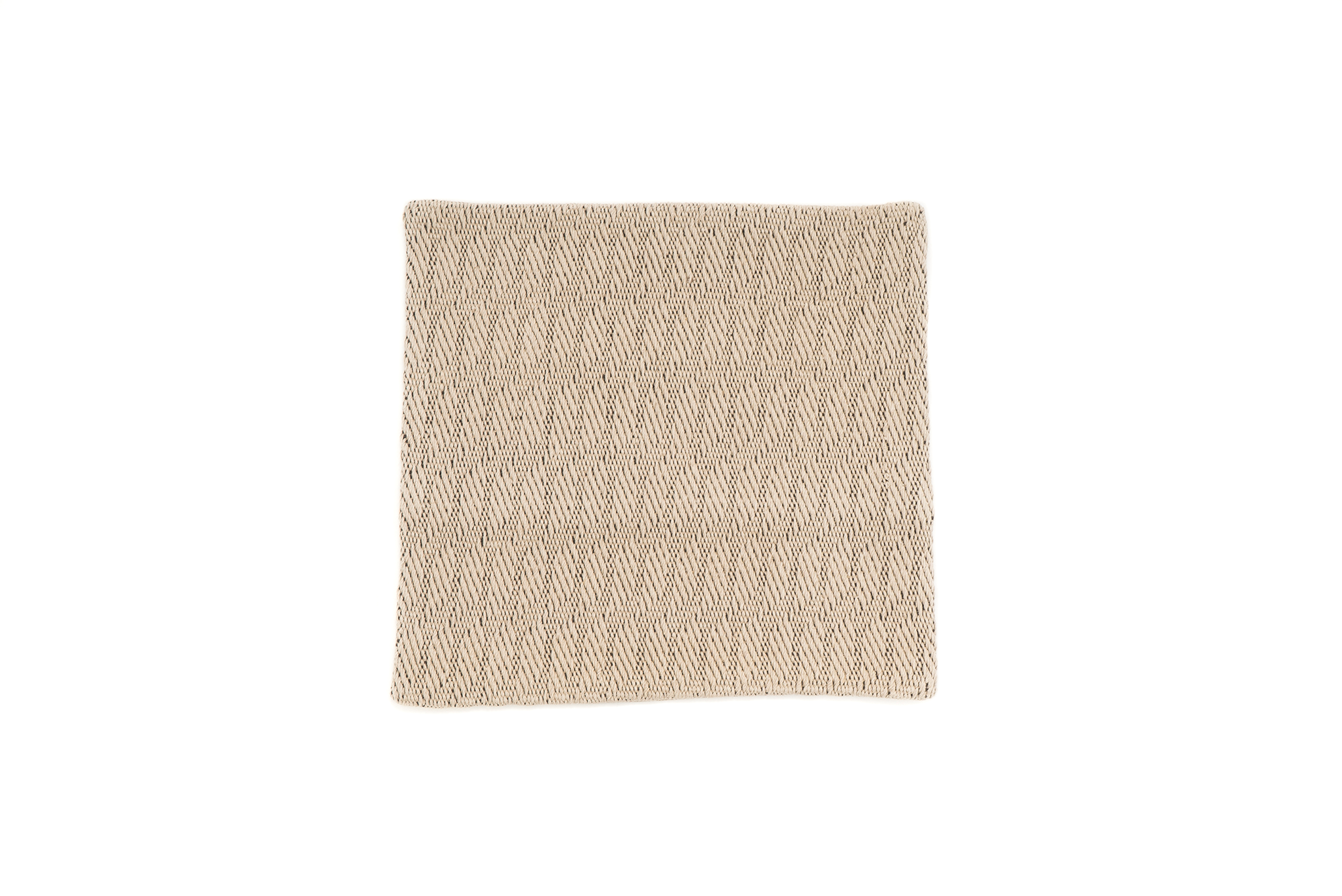 Handwoven hemp pillow case with rustic chevron pattern in beige, eco-friendly.