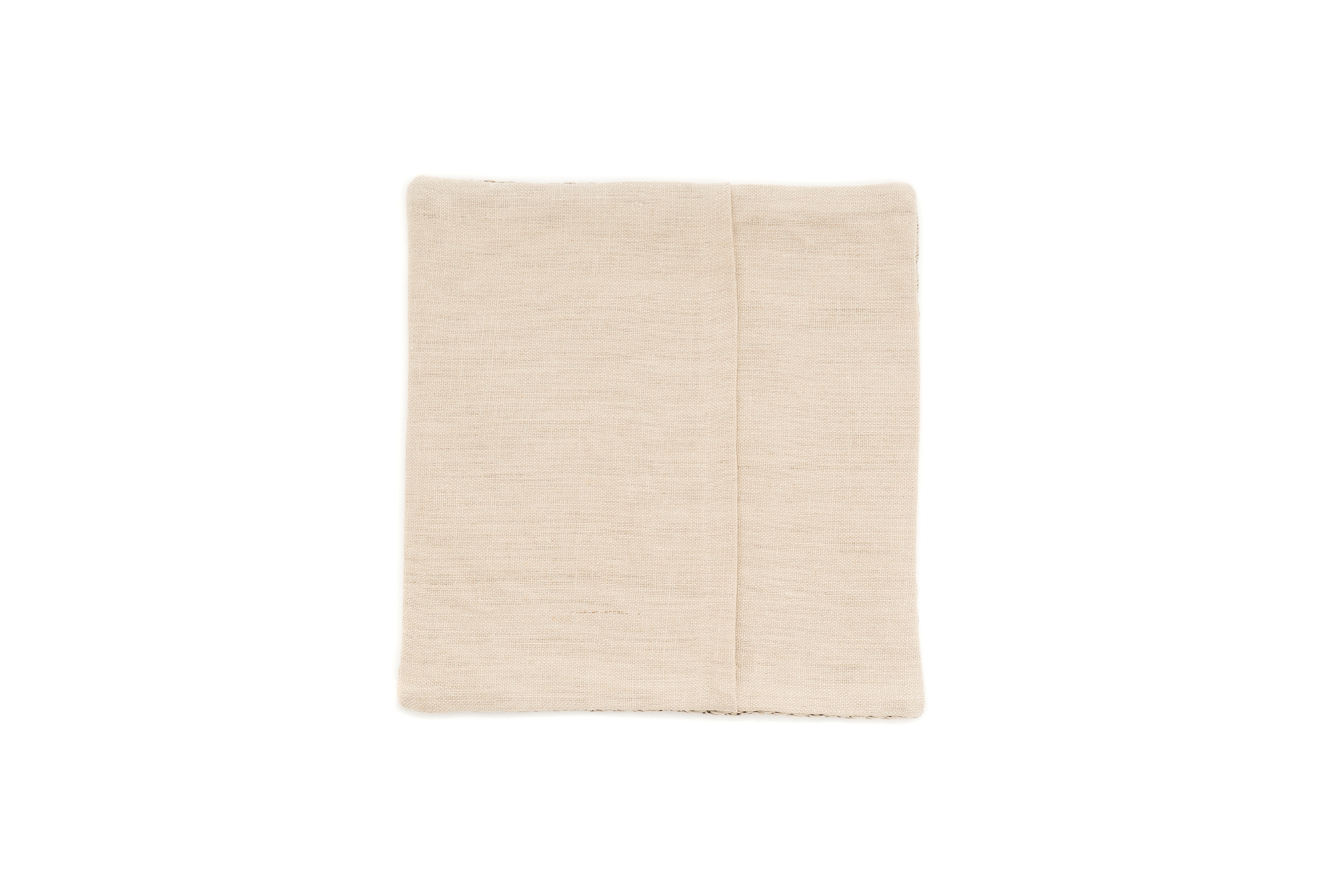 Beige chevron hemp pillow, handwoven, eco-friendly Romanian yarn.