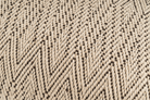 Artisan-crafted hemp pillowcase, featuring a rustic chevron pattern, beige, eco-friendly.